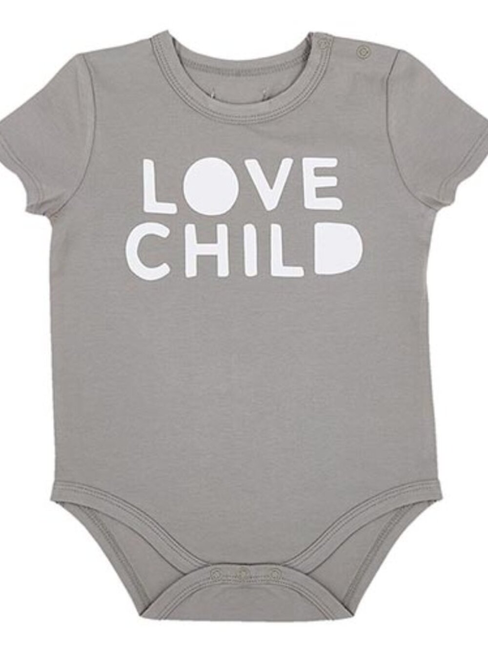 Stephan baby: Baby Girl Grey one piece bodysuit" Love Child" Size 6-12 Month NEW